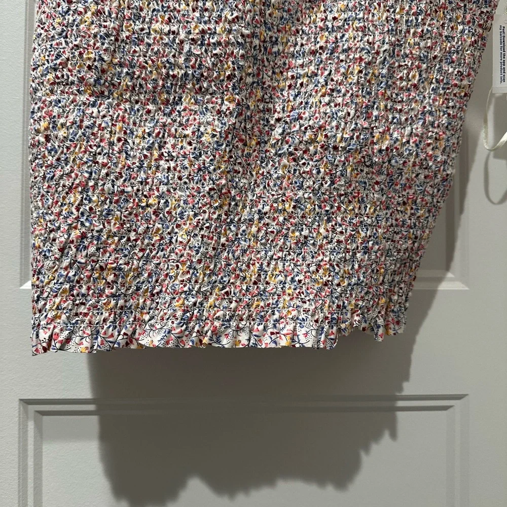 Old Navy NWT Cropped Colorful Smocked Tank Top - Picture 4 of 7